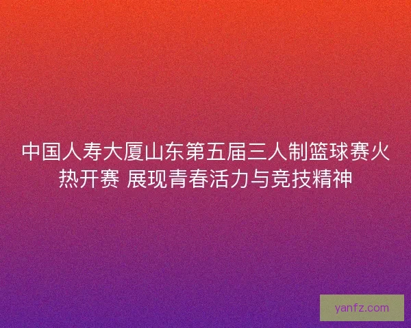 中国人寿大厦山东第五届三人制篮球赛火热开赛 展现青春活力与竞技精神